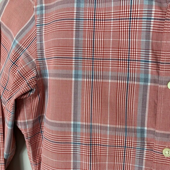 Banana Republic Soft Wash Shirt Men Small Button Up Red Window Pane - Picture 4 of 8